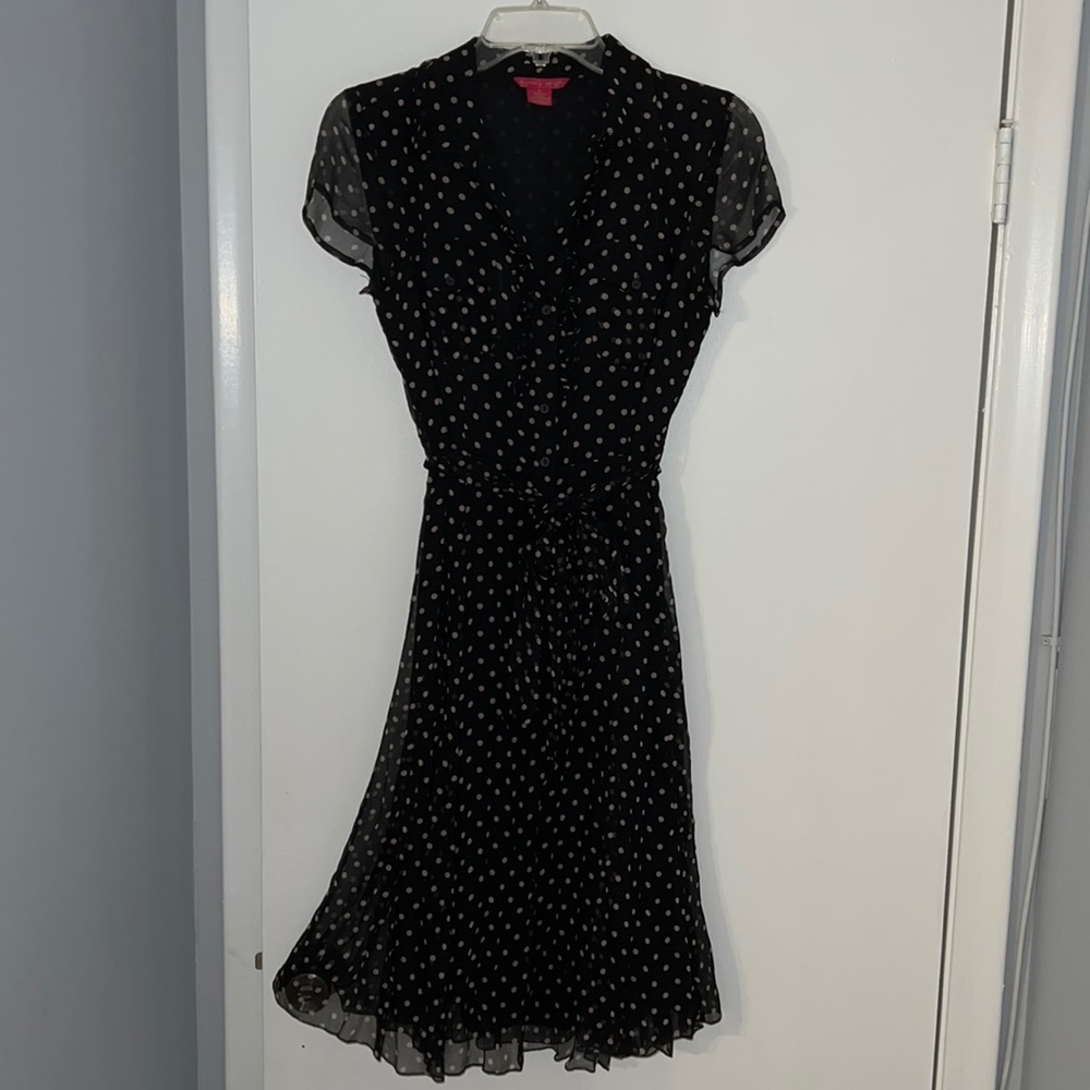 Polka dot black dress